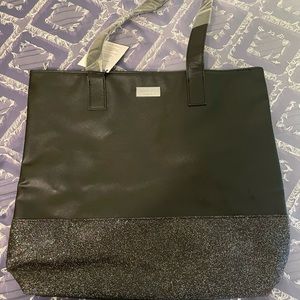 Jimmy Choo black bag with sparkles glitter bottom NWT still has plastic attached
